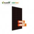 لوحة شمسية Bluesun سوداء عالية الكفاءة PV أحادية 380 وات 380 وات 380 وات 380 وات