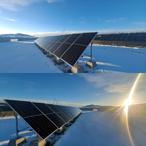 نظام الطاقة الشمسية الهجين BLUESUN بقدرة 10 كيلو وات في إردنيت، منغوليا
    