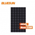 لوحة شمسية عالية الكفاءة من Bluesun 320 واط Bifacial عالية الكفاءة 320 واط الألواح الشمسية ثنائية الوجه