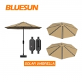 Bluesun 10ft في الهواء الطلق حديقة الفناء الشمسية مظلة مظلة الشاطئ الظل مع أضواء LTD