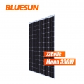 الألواح الشمسية Bluesun bifacial الألواح الشمسية أحادية الزجاج ذات الزجاج المزدوج 390 واط ألواح bipv عالية الكفاءة