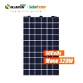 لوحة شمسية عالية الكفاءة من Bluesun 320 واط Bifacial عالية الكفاءة 320 واط الألواح الشمسية ثنائية الوجه