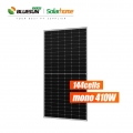 BLUESUN حار بيع الألواح الشمسية الكهروضوئية 410 واط لوحة شمسية أحادية 144 خلية نصفية 410 واط في المئة سعر الألواح الشمسية