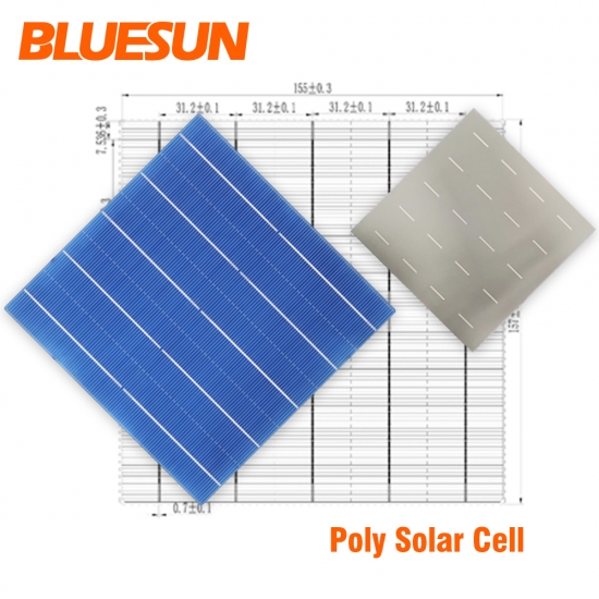 BLUESUN High Efficiency 5BB Solar Cell Panel 156.75mm Poly Solar Cells In Stock