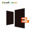 Bluesun solar 330w لوح شمسي أحادي أسود 330 وات 330 وات ألواح شمسية أحادية البلورية