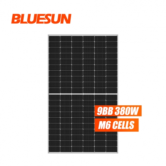 Bluesun 166mm big module 380w perc half cell mono solar panel