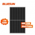 Bluesun Solar PV نصف قطع الإطار الأسود PV الوحدة النمطية بيرس 370W 370Wp 370Watt الألواح الشمسية أحادية البلورية