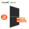Bluesun Solar PV نصف قطع الإطار الأسود PV الوحدة النمطية بيرس 370W 370Wp 370Watt الألواح الشمسية أحادية البلورية