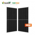 Bluesun Solar Production 330 Watt 330W الألواح الشمسية بيرس نصف خلية 330W السعر الكهروضوئية