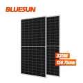 Hefei Bluesun Solar 335Watt 335W Single Crystal 158.75mm Monocrystalline Half Cut 335W الألواح الشمسية
