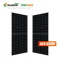 الألواح الشمسية أحادية البلورية عالية الأداء من Bluesun 540 واط 530 واط الألواح الشمسية 550 واط نصف قطع الألواح الشمسية 540 واط