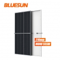 الوافدون الجدد Bluesun كفاءة عالية 210 مللي متر الألواح الشمسية الخلايا الشمسية 540 واط 550 واط 600 واط 555 واط نصف خلية لوحة شمسية أحادية اللوحة الشمسية