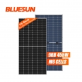 UL شهادة الأسهم الأمريكية Bifacial 455W الألواح الشمسية أحادية BSM455M-72HBD الألواح الشمسية الزجاجية المزدوجة