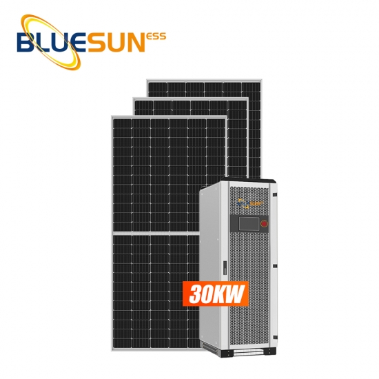 Hybrid 30KW pv solar system connect to grid and with battery backup for home and commercial use