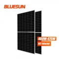 Bluesun HJT الخلايا الشمسية 470 واط لوحة شمسية زجاجية مزدوجة 470 واط 475 واط ثنائية الخلية نصف خلية HJT لوحة شمسية
