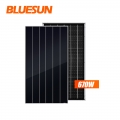 Bluesun TUV معتمد من الألواح الشمسية المتشابكة 670 وات وحدة شمسية زجاجية مزدوجة 670 وات لوحة شمسية ثنائية الوجه 670 وات