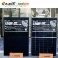 Bluesun عالية الكفاءة جميع الألواح الشمسية الكهروضوئية السوداء 440watt jet n-type 450w سعر الألواح الشمسية أحادية الألواح