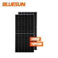 الألواح الشمسية Bluesun نصف خلية Topcon Bifacial 580w 580watt نصف قطع الألواح الشمسية