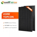 Bluesun EU Stock Topcon لوحة شمسية سوداء بقدرة 450 وات للاستخدام التجاري المنزلي
