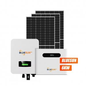 Home use hot sale hybrid 6KW solar pv system backup with batteries