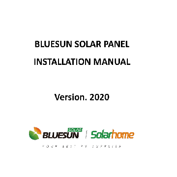 دليل التثبيت لـ Bluesun الطاقة الشمسية PV الوحدات