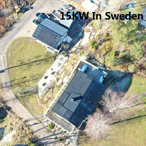 نظام الطاقة الشمسية Bluesun 15KW في السويد
