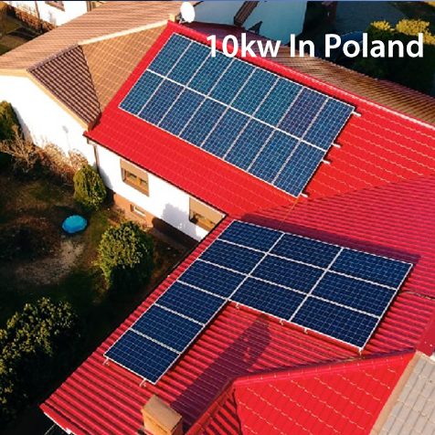 10kw على الشبكة الشمسية تركيب النظام في بولندا ، أوروبا