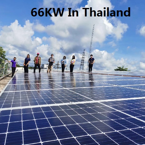  Bluesun 66 كيلو وات النظام الشمسي على السطح في تايلاند