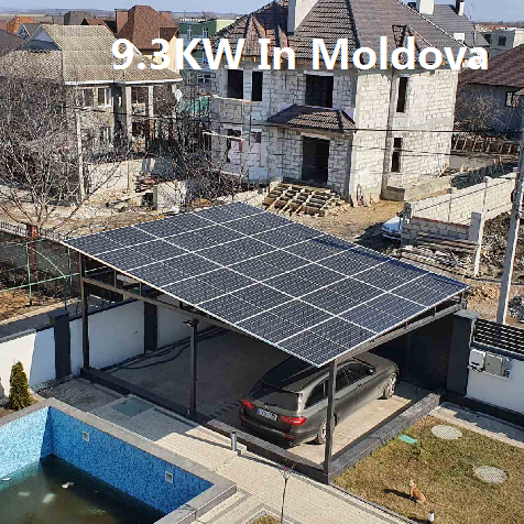  بلونز . 9.3KW على نظام الشبكة الشمسية في مولدوفا