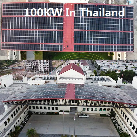  Bluesun 100 كيلو وات على الشبكة الشمسية المثبتة في تايلاند