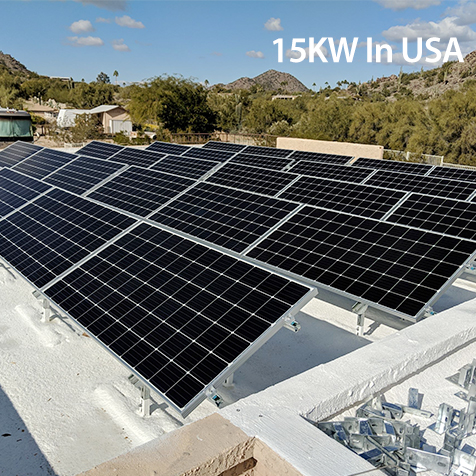 15kw على الشبكة الشمسية في الولايات المتحدة الأمريكية