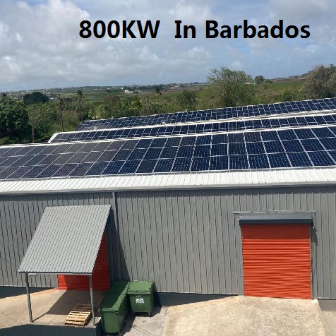 800KW شبكة ربط نظام الطاقة الشمسية الصناعية في بربادوس