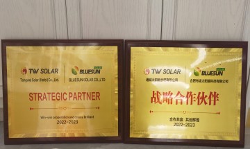اتفاقية شراكة استراتيجية بين TW SOLAR & BLUESUN SOLAR 5GW
