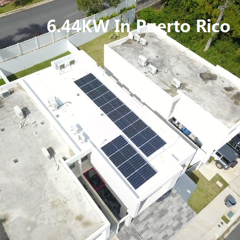 bluesun 6 . 44kw نظام شمسي سكني في بورتوريكو